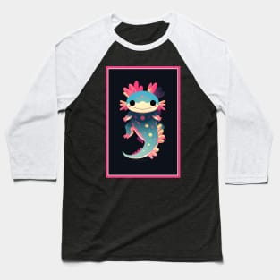 Cute Axolotl Anime Art Design | Cute Animals | Axolotl Hentaii Chibi Kawaii Design Baseball T-Shirt